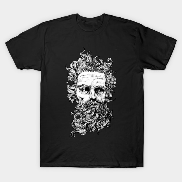 Poseidon Pen drawing T-Shirt by BeatrizAmazonas